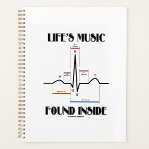 Life's Music Found Inside ECG Electrocardiogram Planner