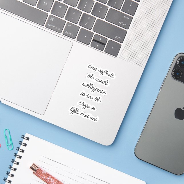 Life's Next Act Custom-Cut Vinyl Sticker (Laptop w/ iPhone)