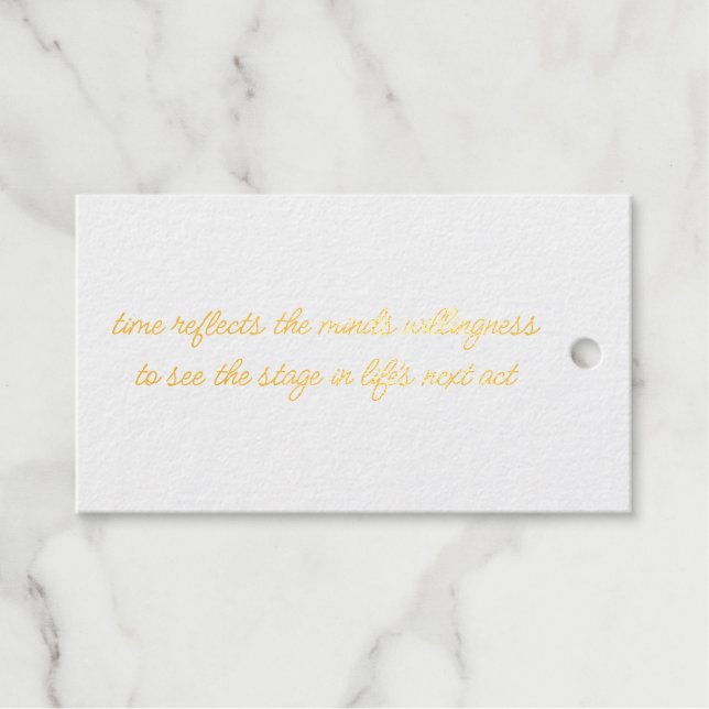 Life's Next Act Foil Gift Tag (Front (Horizontal))