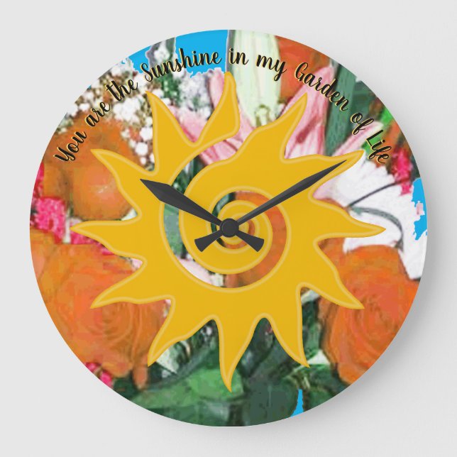 Life's Sunshine Round Wall Clock (Front)
