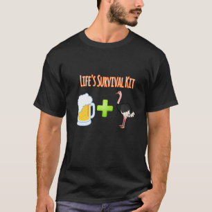 Life's Survival Kit Beer Plus Emu's T-Shirt