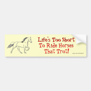 Life's Too Short Bumper Sticker