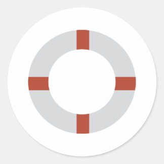 lifesaver icon classic round sticker