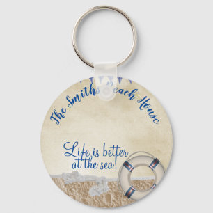 Lifesaver on the sand keychain
