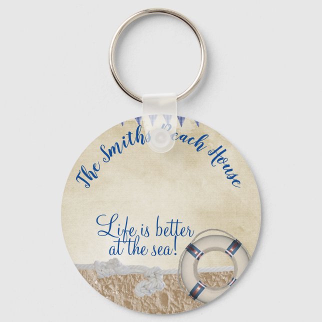 Lifesaver on the sand keychain (Front)