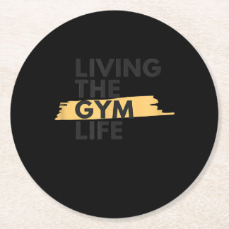 Lifestyle Apparel Living Gym Life Round Paper Coaster