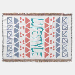 LIFESTYLE – Colorful Geometric Tribal Pattern  Throw Blanket