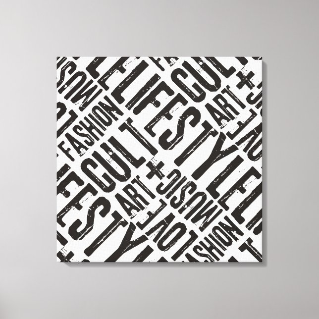 LIFESTYLE FASHION CULT - black Canvas Print (Front)