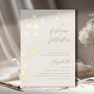 Lifetime Butterflies Ivory Gold Chic Bridal Shower