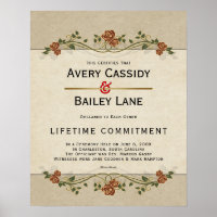 Lifetime Commitment Wedding Certificate