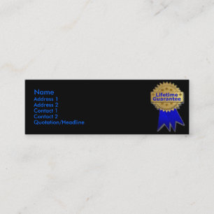 Lifetime Guarantee Profile Card