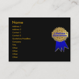 Lifetime Guarantee Profile Card