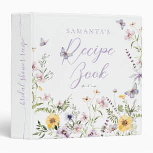 Lifetime of Butterflay Purple Floral Bridal Shower Binder