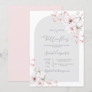 Lifetime of Butterflies Bridal Shower Invitation