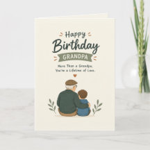 Lifetime of Love Grandpa Birthday Card