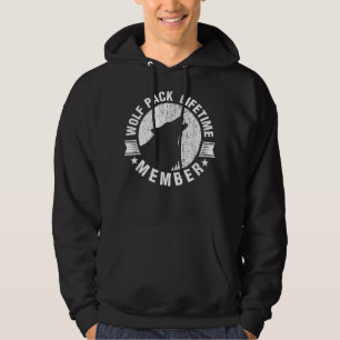 Lifetime Wolf Pack Member Distressed Howling Hoodie