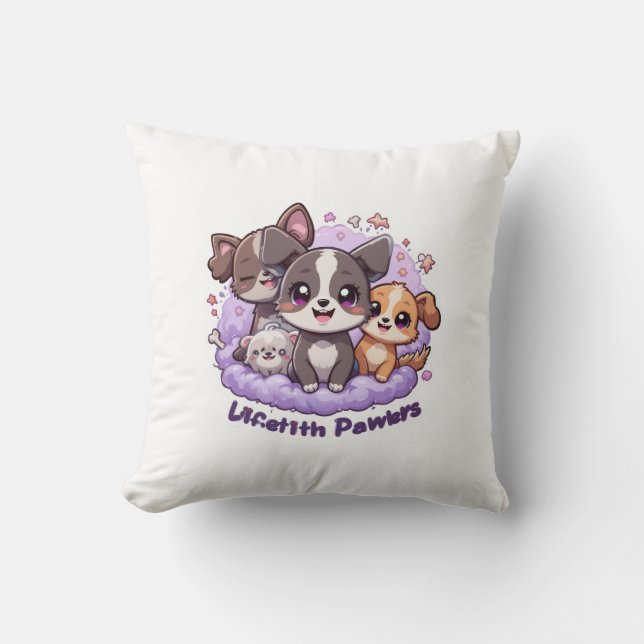 Lifetith Pawers Oreiller – Doux Coussin de Jet ave (Recto)