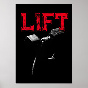 Lift Bodybuilding Fitness Motivational Poster