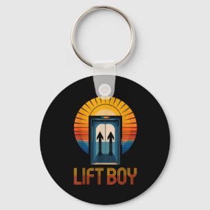 Lift Boy Retro Elevator Design Funny Vintage Style Keychain