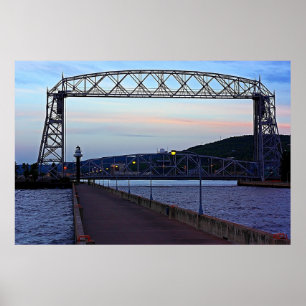 Lift bridge in the Morning Poster