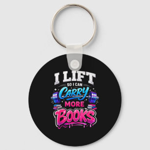 Lift can carry more books reading lovers funny keychain