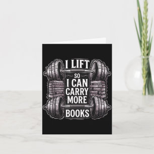 Lift can carry more books reading lovers reader card