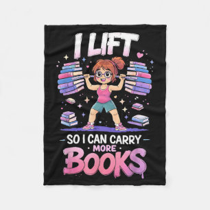 Lift can carry more books reading lovers workout fleece blanket