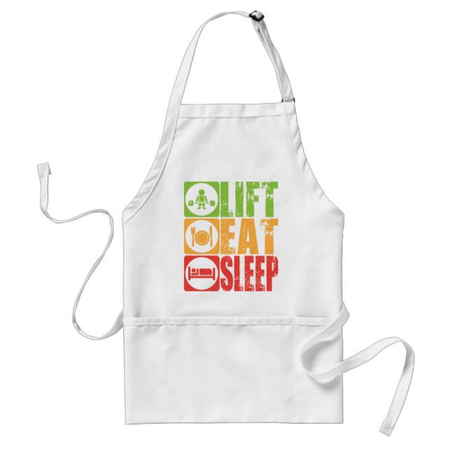 Lift, Eat, Sleep Standard Apron (Front)