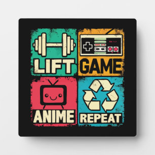 Lift, Game, Anime, Repeat Plaque
