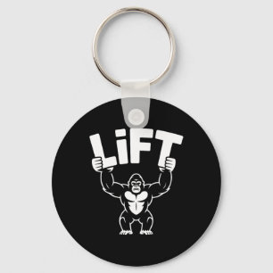 Lift Gorilla Word Art - Bodybuilding  Keychain