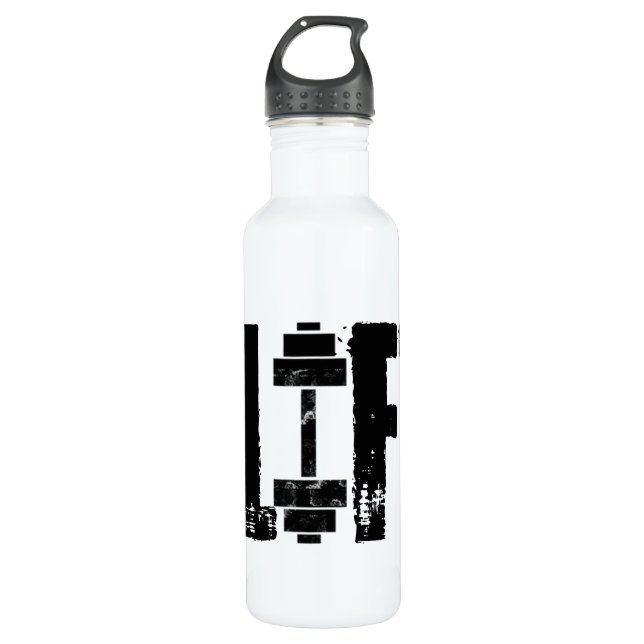 LIFT GYM Weightlifting BODYBUILDING 710 Ml Water Bottle (Front)