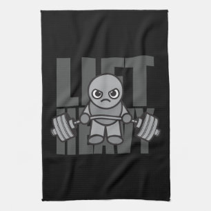 Lift Heavy - Anime Kawaii Workout Motivational Kitchen Towel