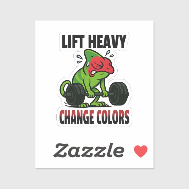 Lift Heavy Change Colors – Funny Chameleon Gym (Sheet)