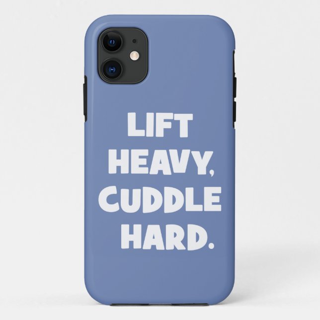 Lift Heavy, Cuddle Hard - Funny Novelty Workout Case-Mate iPhone Case (Back)