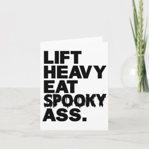 Lift Heavy Eat Spooky Funny Halloween Adult Workou Card