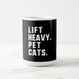 Lift Heavy Pet Cats Funny Gym Workout Lifting Gift Magic Mug