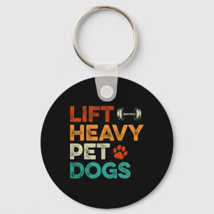 Lift Heavy Pet Dogs Gym Workout Pet Lover Canine M Keychain
