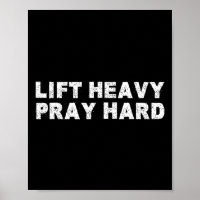 Lift Heavy Pray Hard Fitness Bodybuilding Jesus Fa