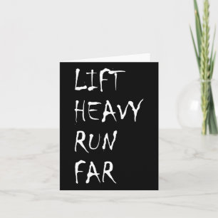 Lift Heavy Run Far Hybrid Sport Fitness Running Bo Card