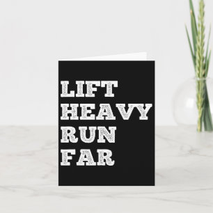 Lift Heavy Run Far Hybrid Sport Fitness Running Bo Card