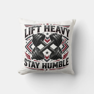 Lift Heavy Tee Throw Pillow