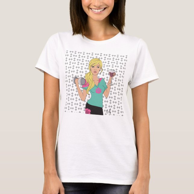 Lift Now Wine Later T-Shirt (Front)
