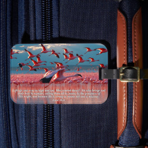 Lift Up Your Eyes on High, God & Creation Verse Luggage Tag