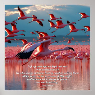 Lift Up Your Eyes on High, God & Creation Verse Poster