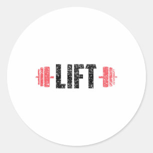 Lift Weightlifting Gym Lifting Workout Classic Round Sticker
