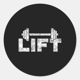 Lift Workout Lifting Weightlifting Gym Classic Round Sticker