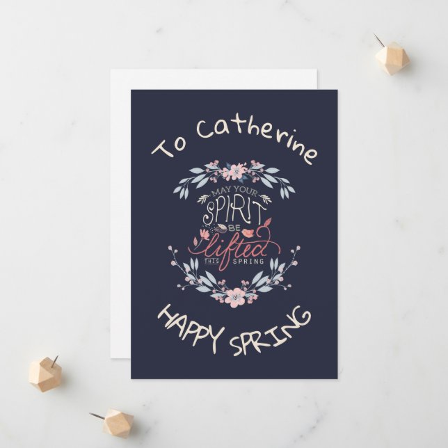Lift your spirits this spring personalized card (Front/Back In Situ)