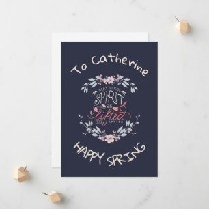 Lift your spirits this spring personalized card