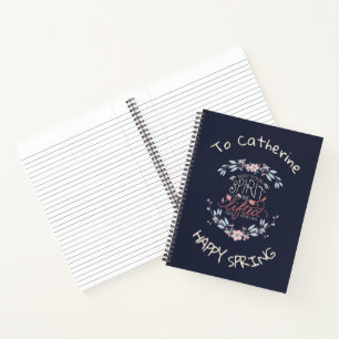 Lift your spirits this spring personalized notebook