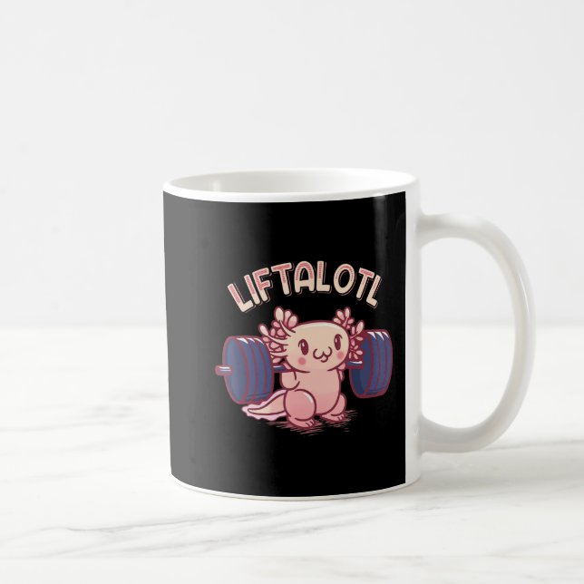 Liftalotl Lifting Axolotl Weightlifting Gym Workou Coffee Mug (Right)